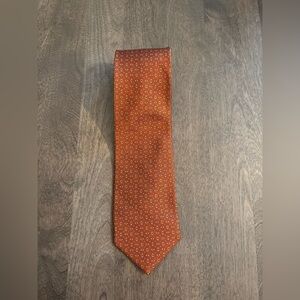 Seigo Katsuragawa Orange Patterned Silk Tie, Pattern NP2-128, Color 18, #1 of 8